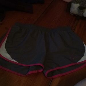 Grey and pink field hockey shorts